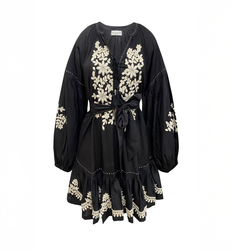 Anouk short black dress - Miss June Paris - 6