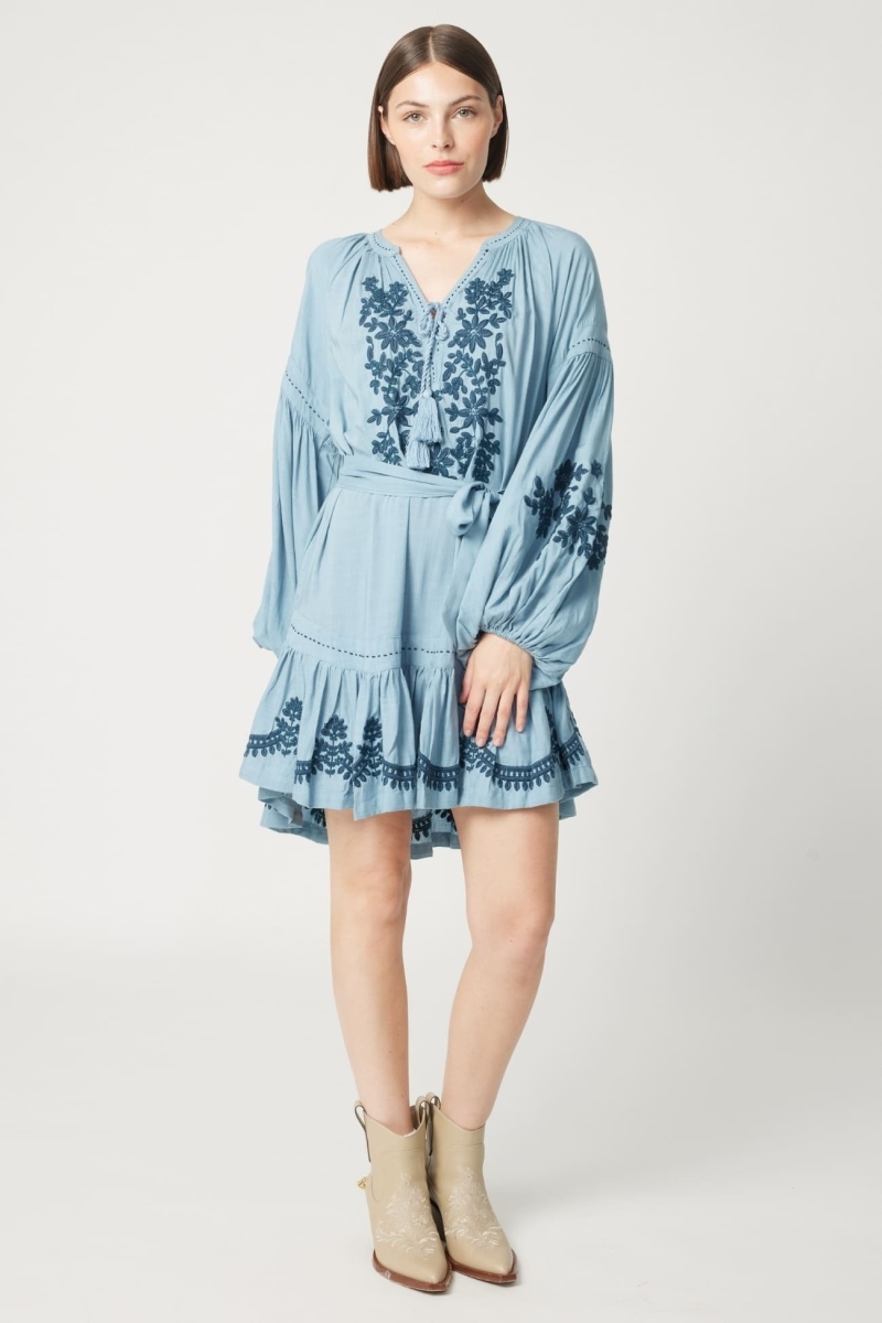 Vestido corto azul Anouk - Miss June Paris - 3