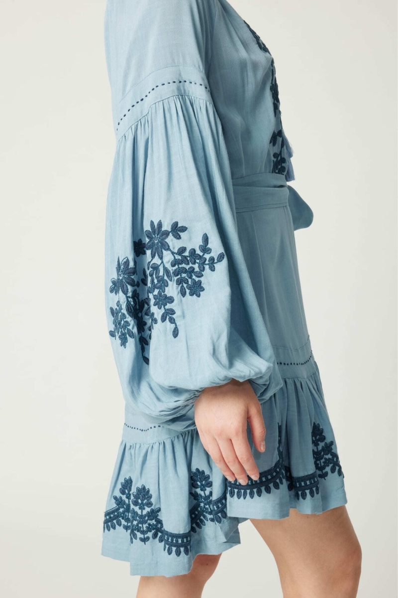 Vestido azul curto Anouk - Miss June Paris - 5