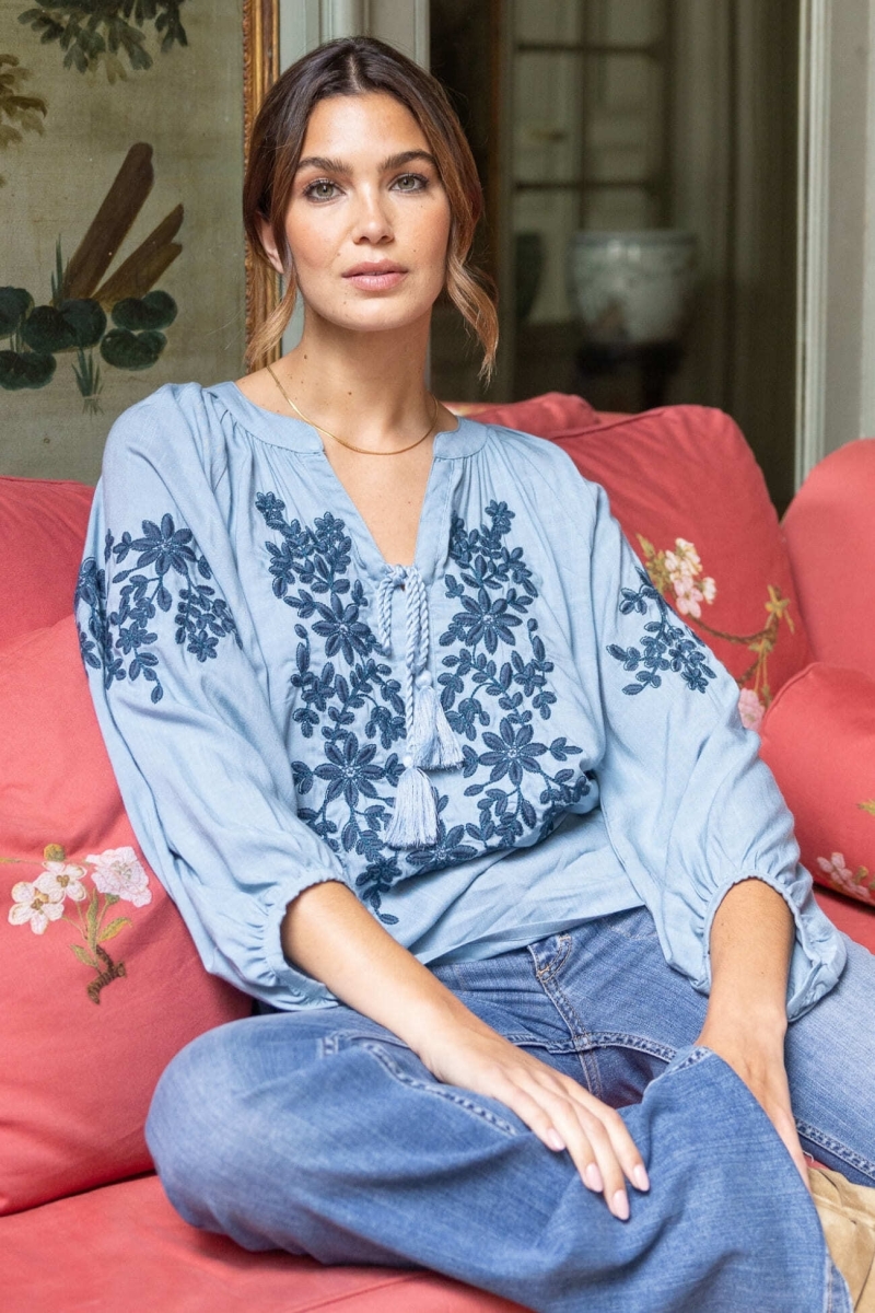 Blusa azul Noémie - Miss June Paris - 1