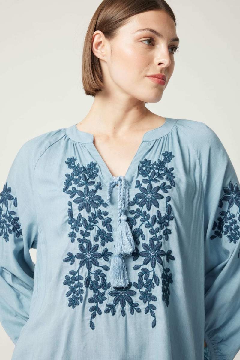 Blusa azul Noémie - Miss June Paris - 5