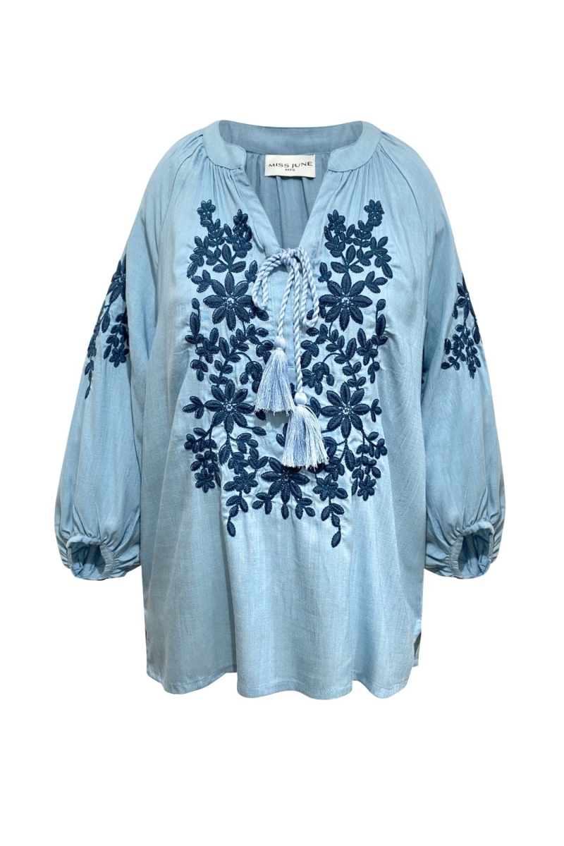 Blusa azul Noémie - Miss June Paris - 6