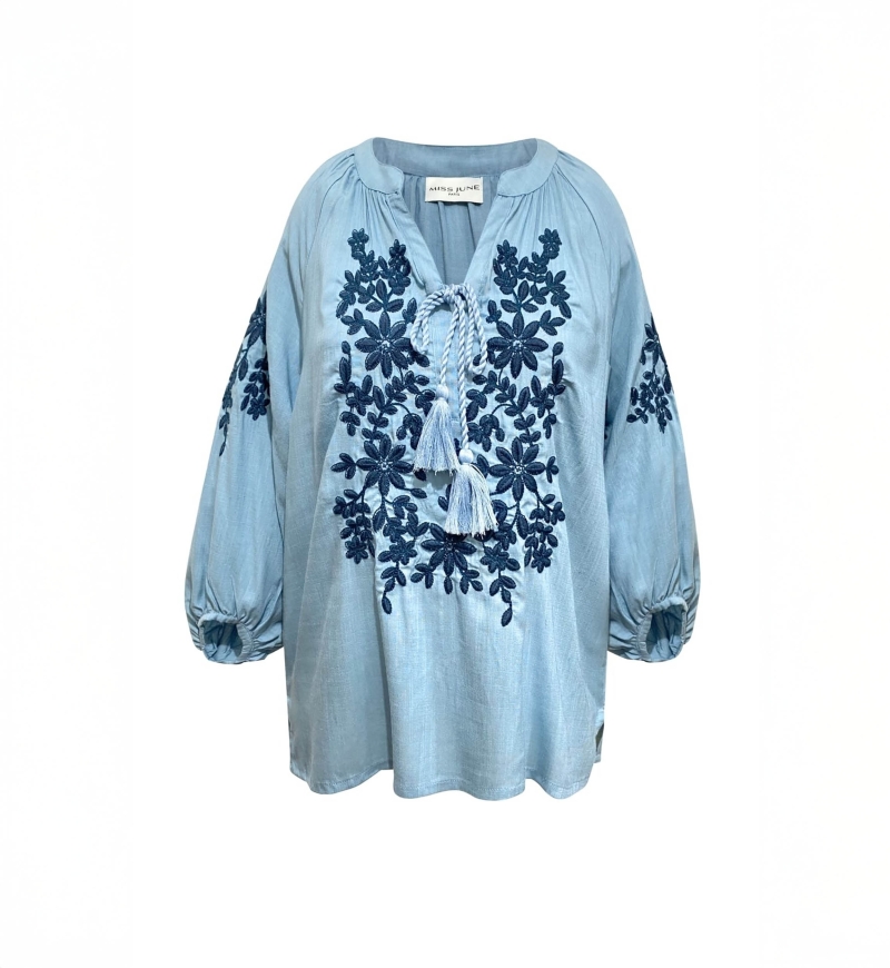 Noémie blue blouse - Miss June Paris - 6