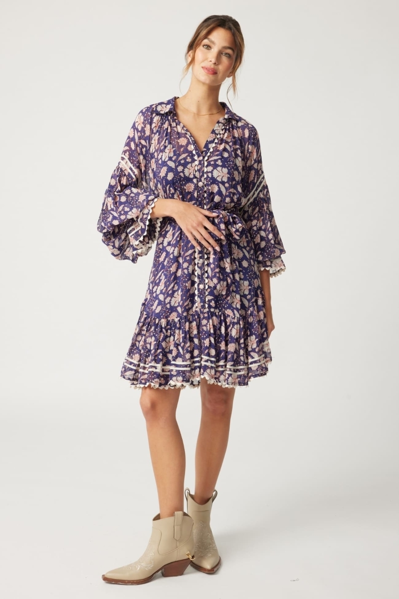 Vestido corto Léonie - floreado - Miss June Paris - 2