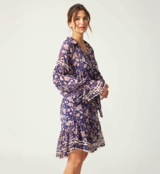 Vestido curto Léonie - estampa floral - Miss June Paris - 3