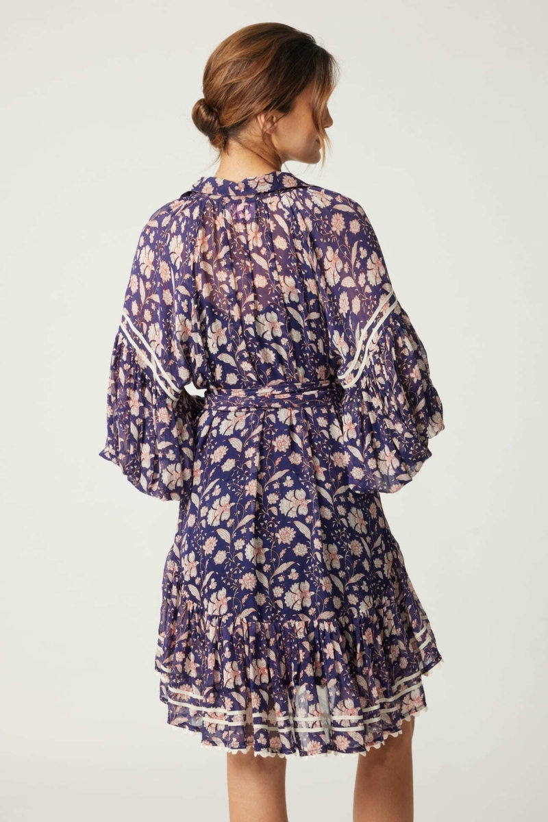 Vestido curto Léonie - estampa floral - Miss June Paris - 4