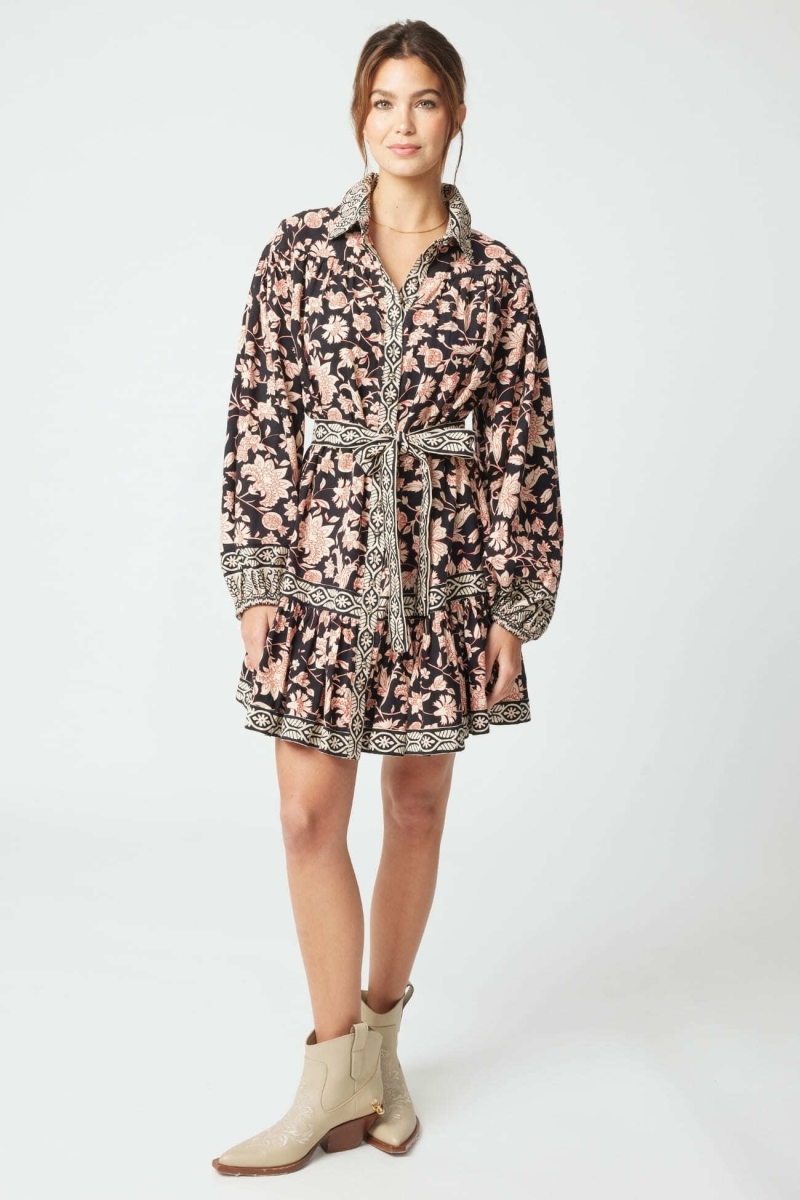 Cassandra short dress - floral print - Miss June Paris - 3