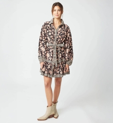 Cassandra short dress - floral print - Miss June Paris - 3