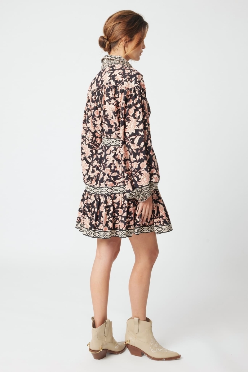 Cassandra short dress - floral print - Miss June Paris - 4