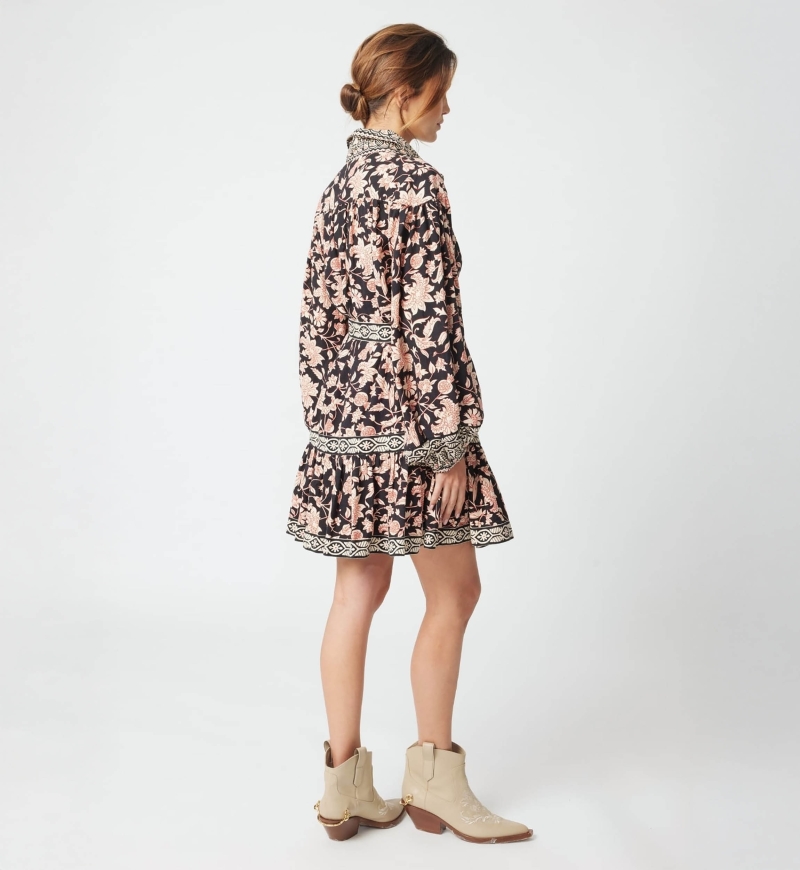 Vestido curto Cassandra - estampa floral - Miss June Paris - 4