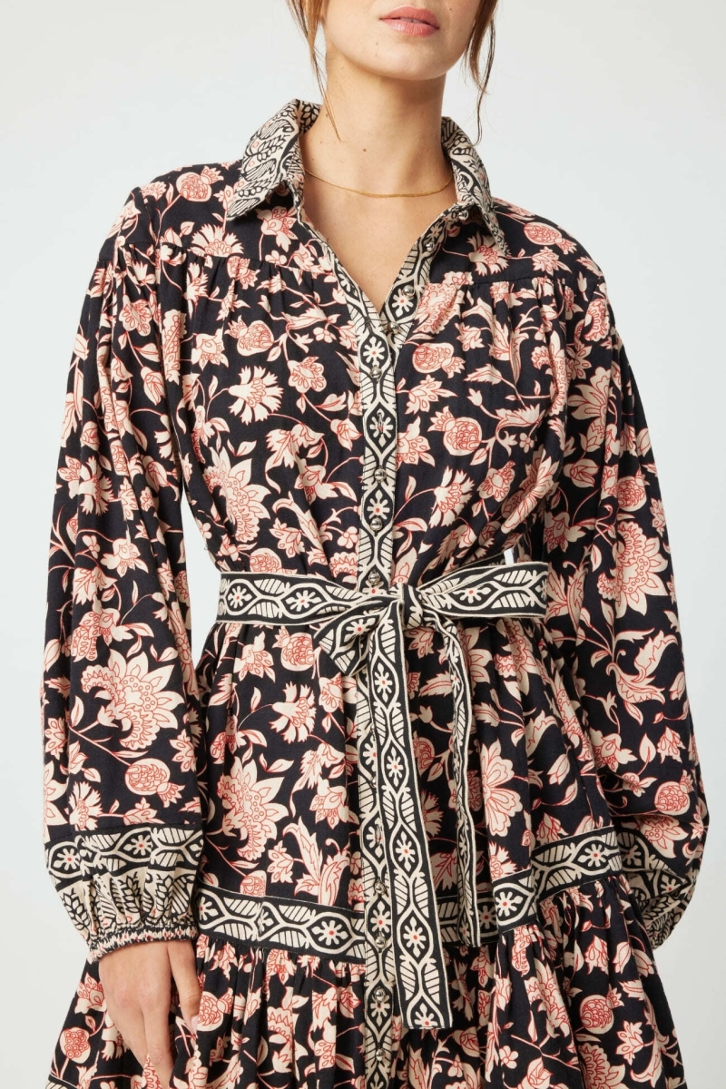 Cassandra short dress - floral print - Miss June Paris - 5