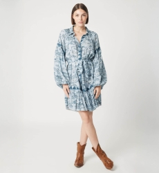 Vestido corto Agathe - estampado sabana - Miss June Paris - 1