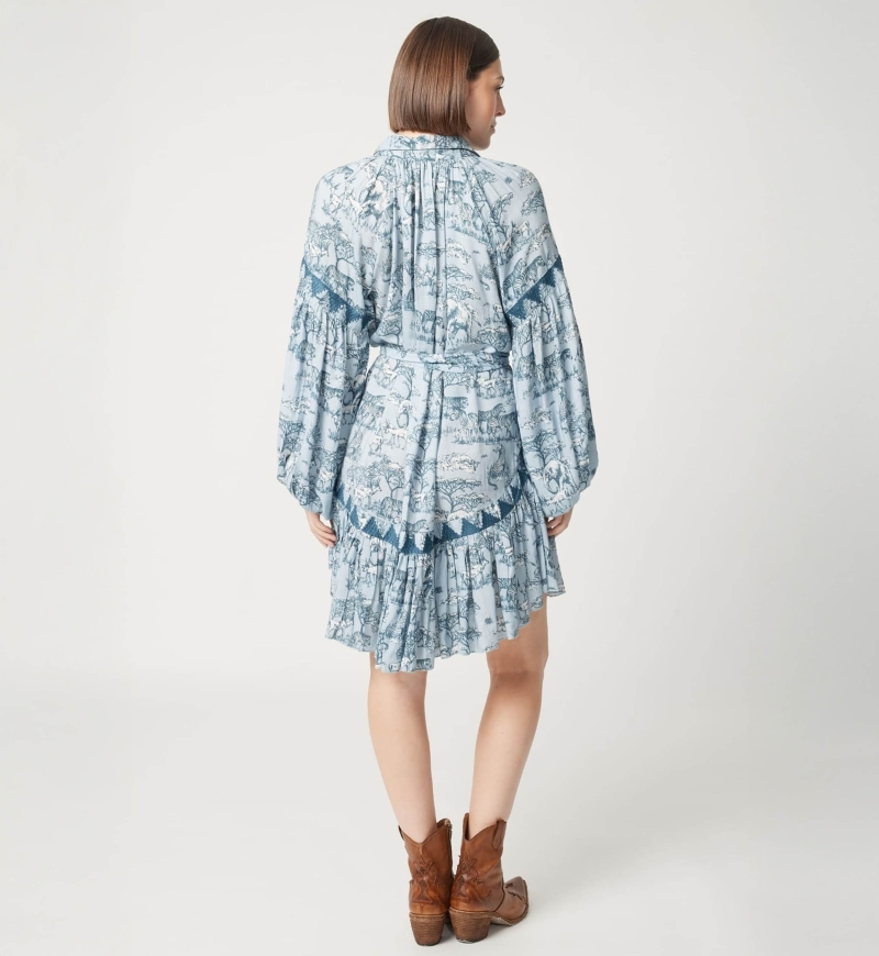 Vestido curto Agathe - estampa savana - Miss June Paris - 4