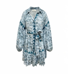 Agathe short dress - savannah print - Miss June Paris - 6