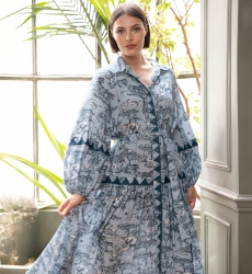 Vestido largo Lila - estampado sabana - Miss June Paris - 2