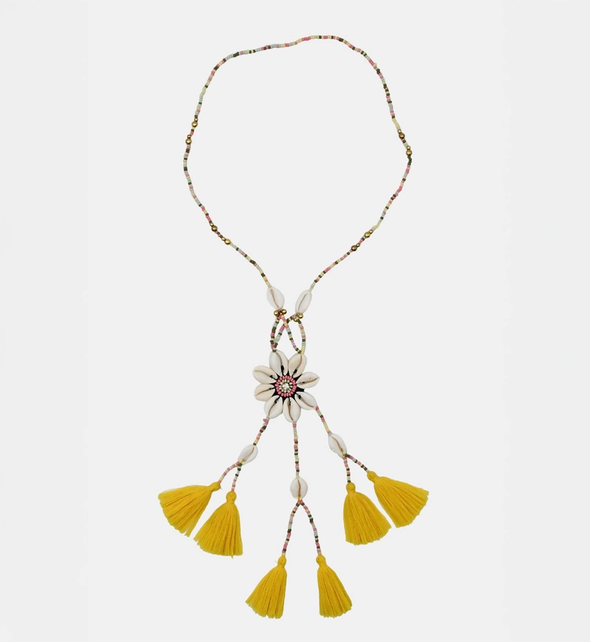 Colar longo boêmio fantasia LENA - Miss June