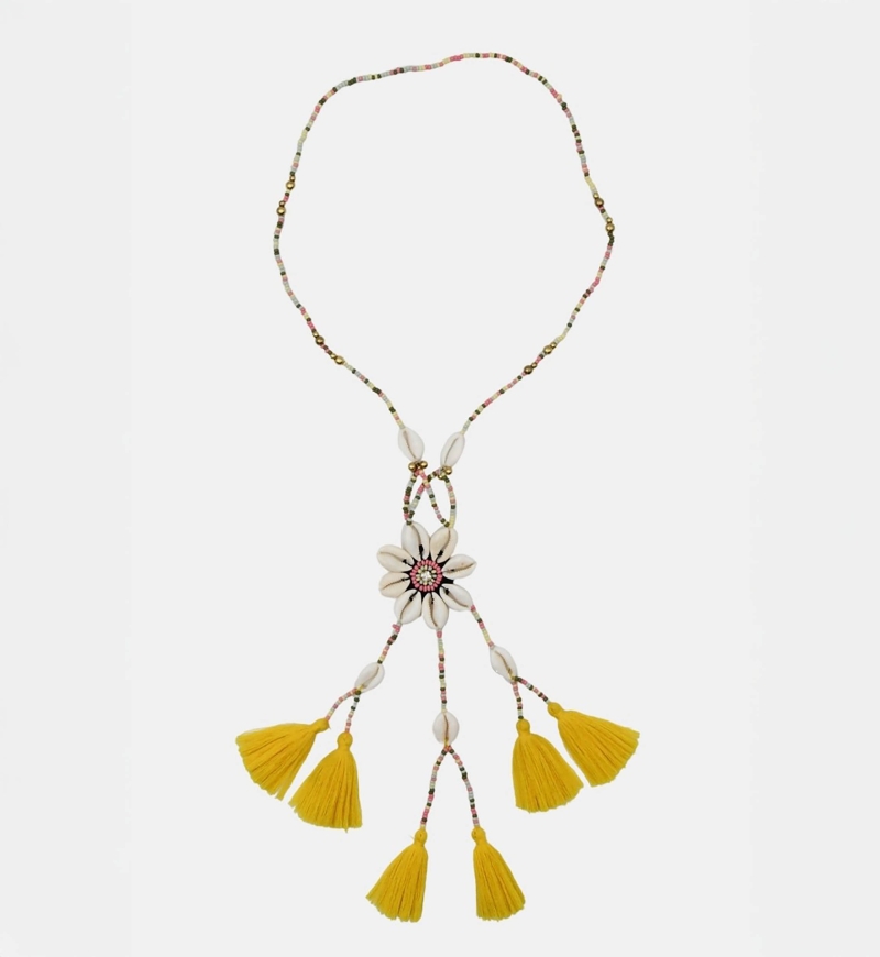 Colar longo boêmio fantasia LENA - Miss June