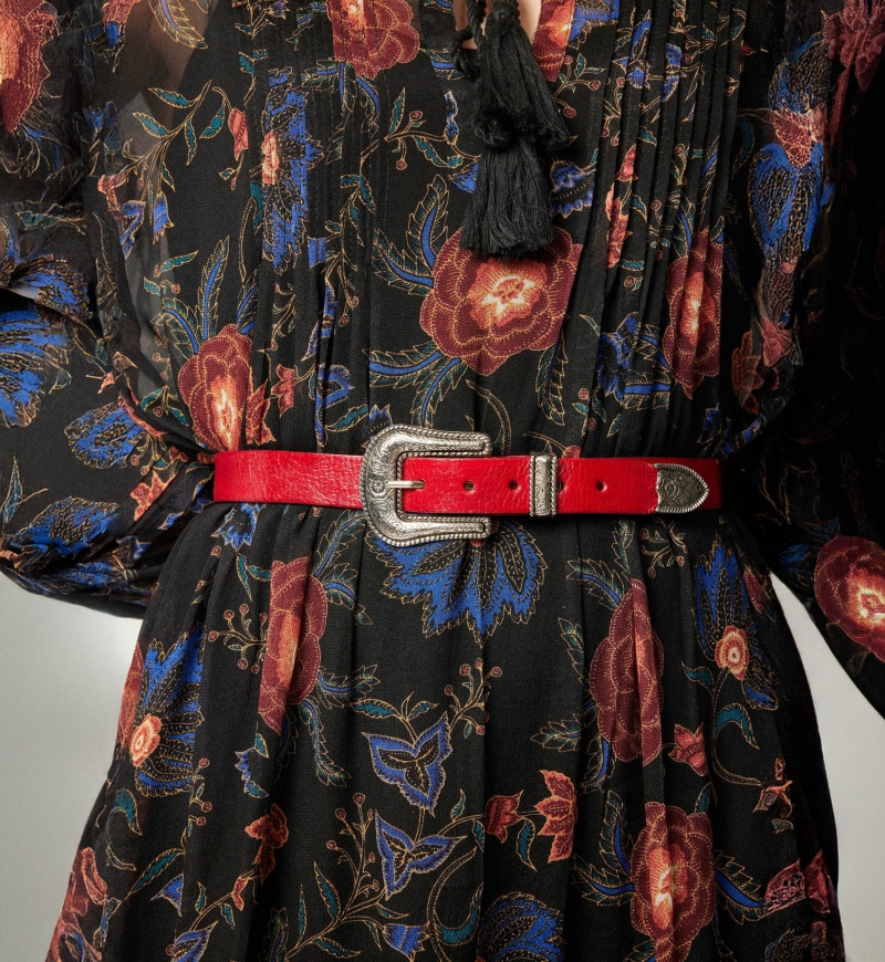 Cinto de Couro Riley Vermelho - Miss June Paris - 7