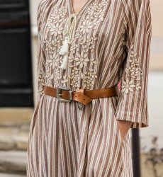 Riley Brown Leather Belt - Miss June Paris - 9