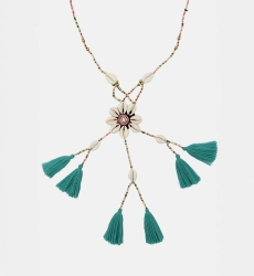 Colar longo boêmio fantasia LENA - Miss June