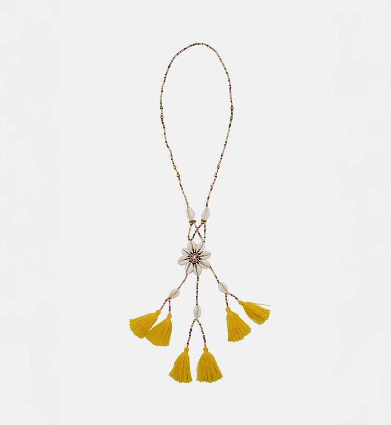 Colar longo boêmio fantasia LENA - Miss June