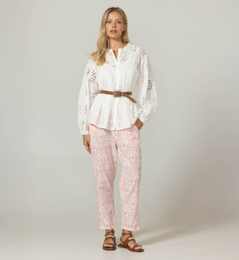 Camisa Hazal - Bordado inglés - 100% algodón - Miss June Paris - 3