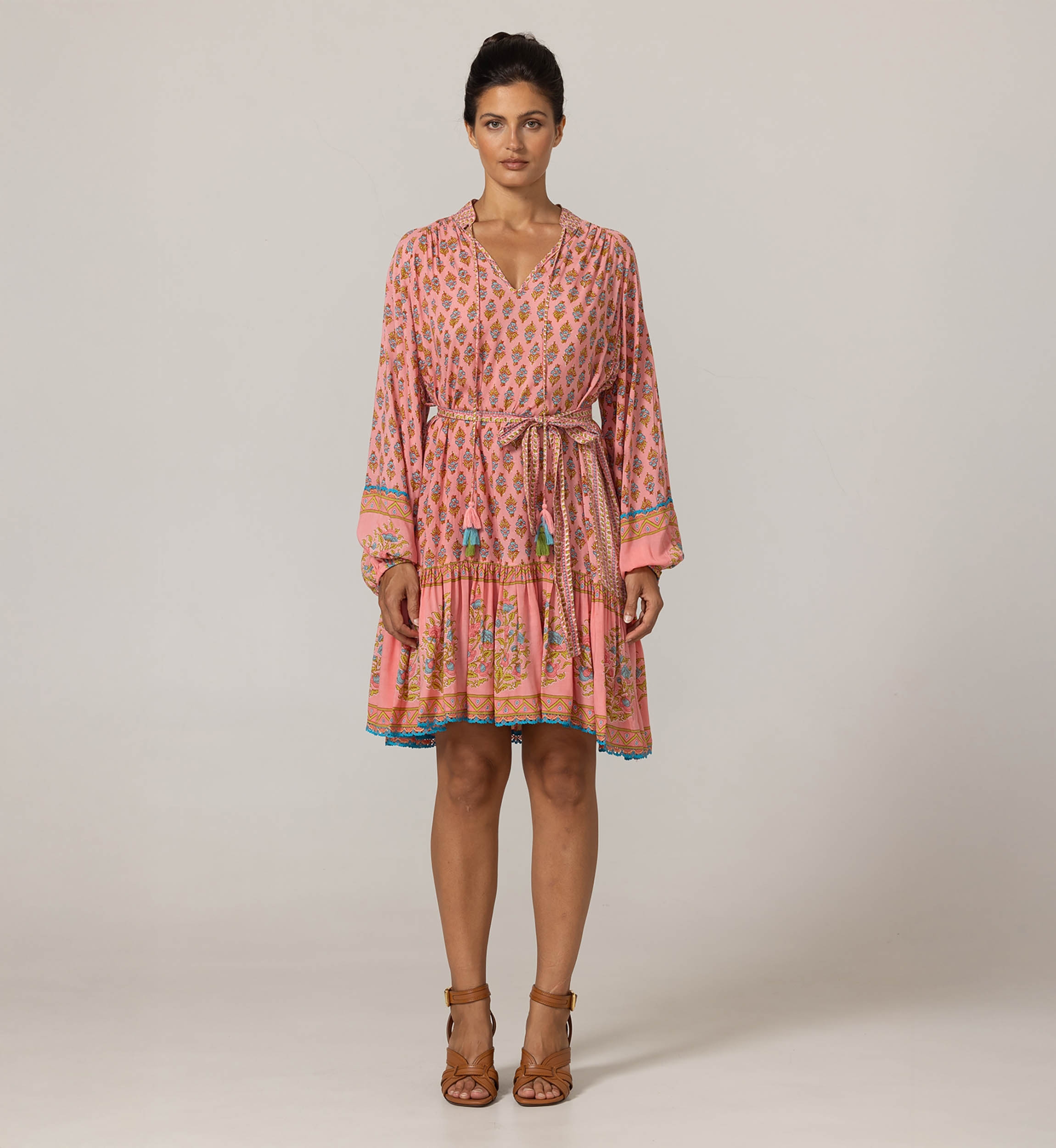 Kaida short dress - Floral patterns - 100% modal - Miss June Paris - 3