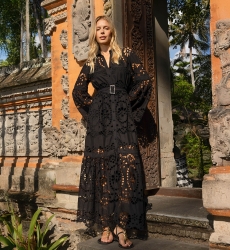 Long Dress Ruby - English Embroidery - 100% Cotton - Miss June Paris - 1