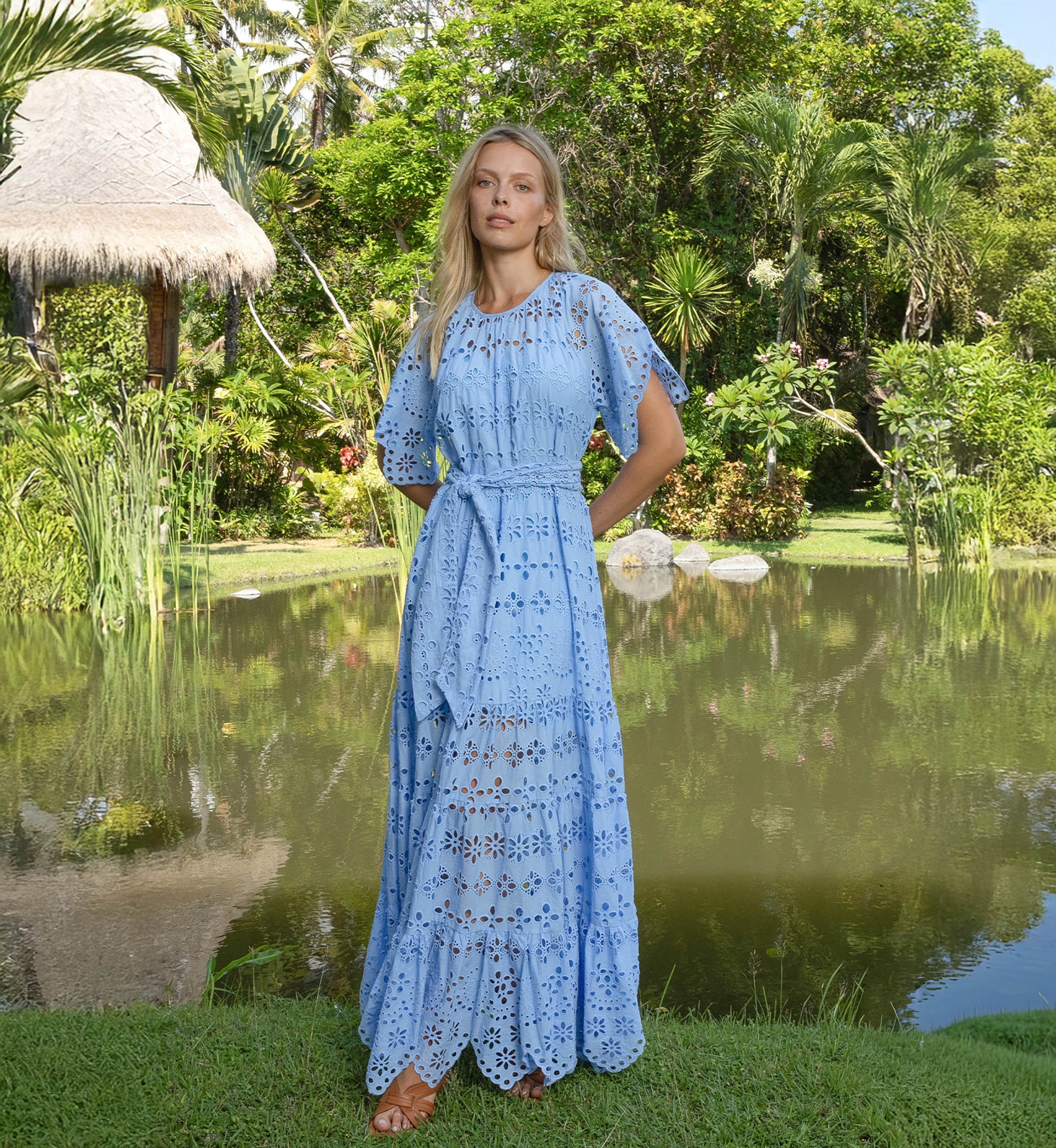 Vestido Longo Ruby - Bordado Inglês - 100% Algodão - Miss June Paris - 2