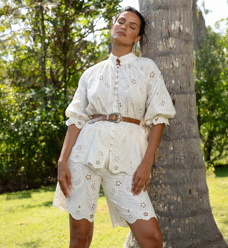 Camisa Serena-  Bordado Inglês - 100% Algodão - Miss June Paris - 1