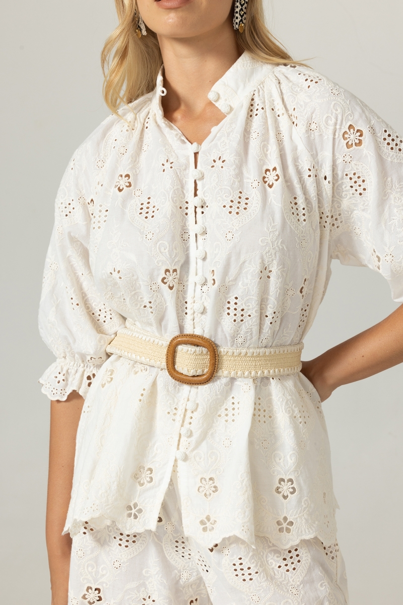 Camisa Serena-  Bordado Inglês - 100% Algodão - Miss June Paris - 5