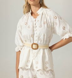 Camisa Serena-  Bordado Inglês - 100% Algodão - Miss June Paris - 5