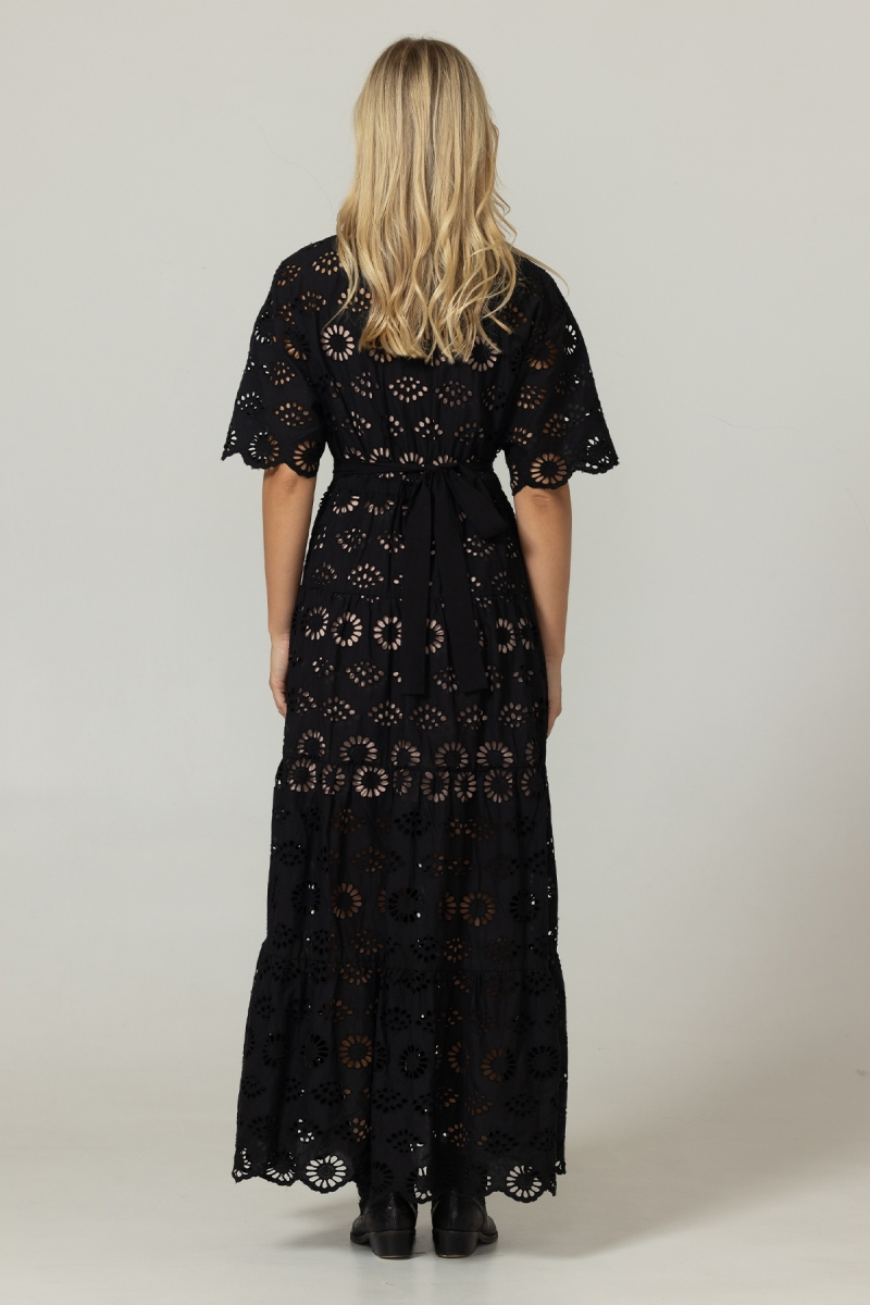 Vestido Longo Gardenia - Bordado Inglês - 100% Algodão - Miss June Paris - 9