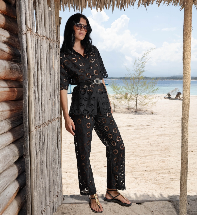 Pantalones Sorbet - Bordado Inglés - 100% Algodón - Miss June Paris - 7