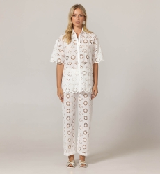 Sorbet Pants - English Embroidery - 100% Cotton - Miss June Paris - 3