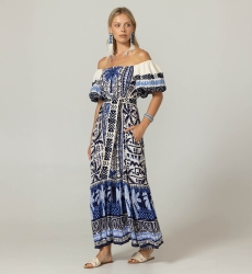 Vestido Largo Mya - 100% Rayon - Miss June Paris - 3