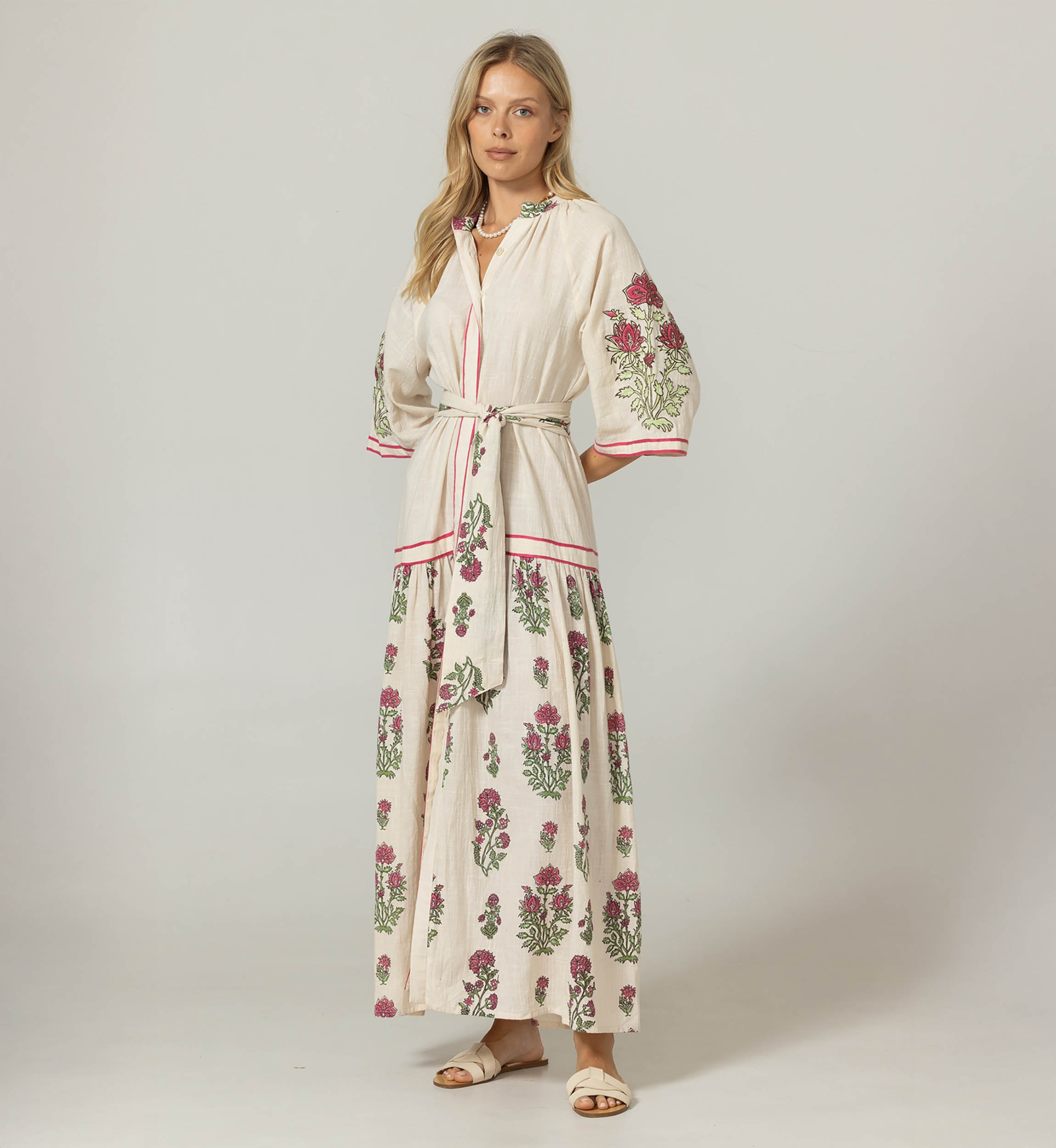 Gilda Long Dress - 100% Cotton - Miss June Paris - 3