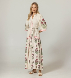 Gilda Long Dress - 100% Cotton - Miss June Paris - 3