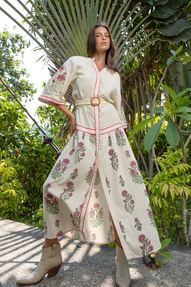 Vestido Largo Gilda - 100% Algodón - Miss June Paris - 2