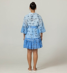 Poppy Short Dress - - 100% Cotton Voile with Lace - Miss June Paris - 4