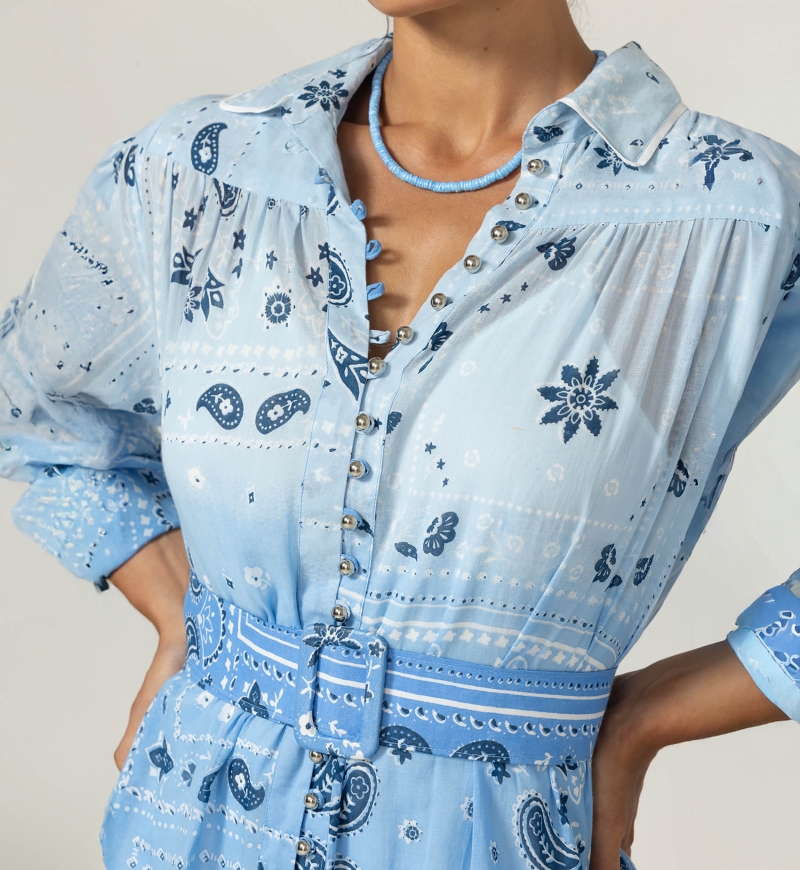 Poppy Short Dress - - 100% Cotton Voile with Lace - Miss June Paris - 5