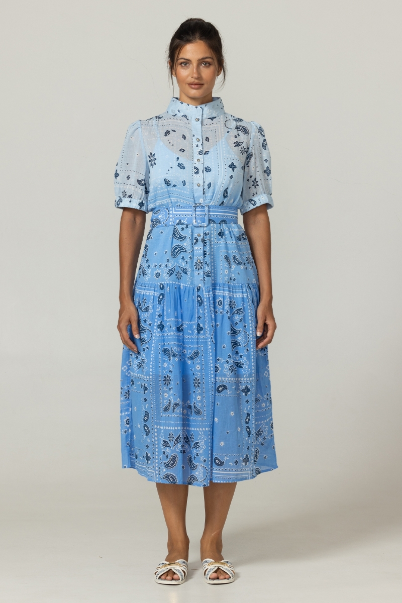 Vestido Longo Selena - 100% Voile de Algodão com Renda - Miss June Paris - 3
