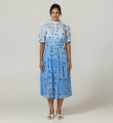 Vestido Longo Selena - 100% Voile de Algodão com Renda - Miss June Paris - 3