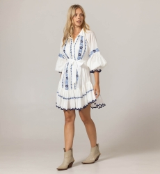 Vestido Curto Bellerose - 100% Voile de Algodão com Renda - Miss June Paris - 3