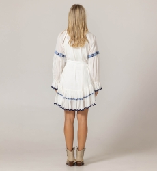 Vestido Corto Bellerose - 100% Velo de Algodón con Encaje - Miss June Paris - 4