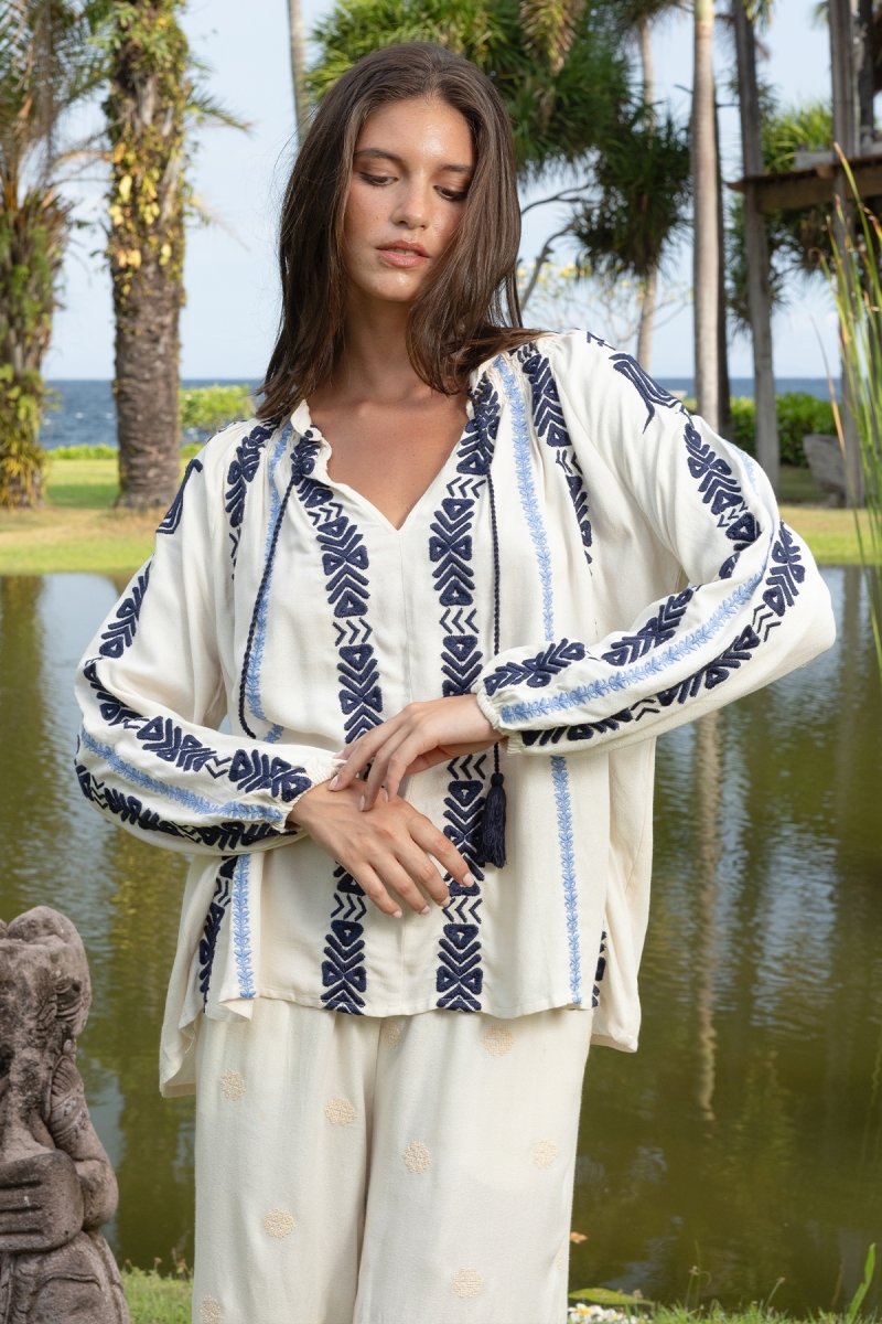 Blusa Flore - 100% Crêpe Rayón - Miss June Paris - 2