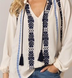 Blusa Flore - 100% Crêpe Rayón - Miss June Paris - 5