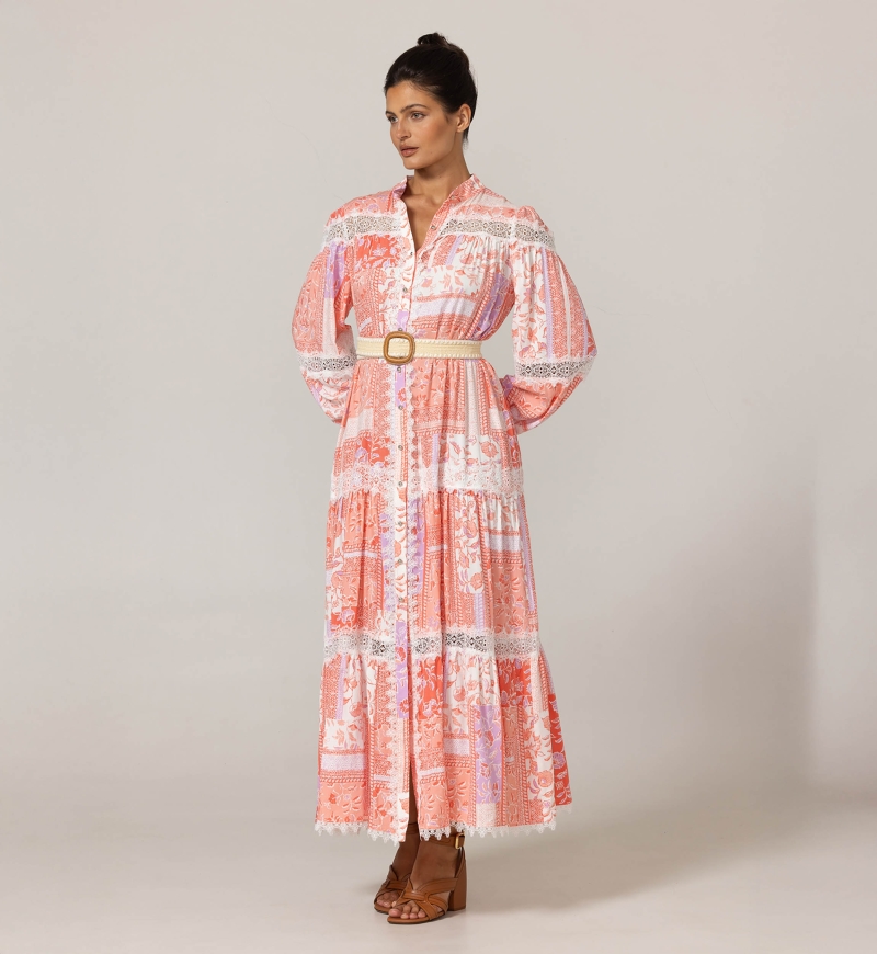 Vestido longo Gwen - Padrão floral - 100% viscose - 3