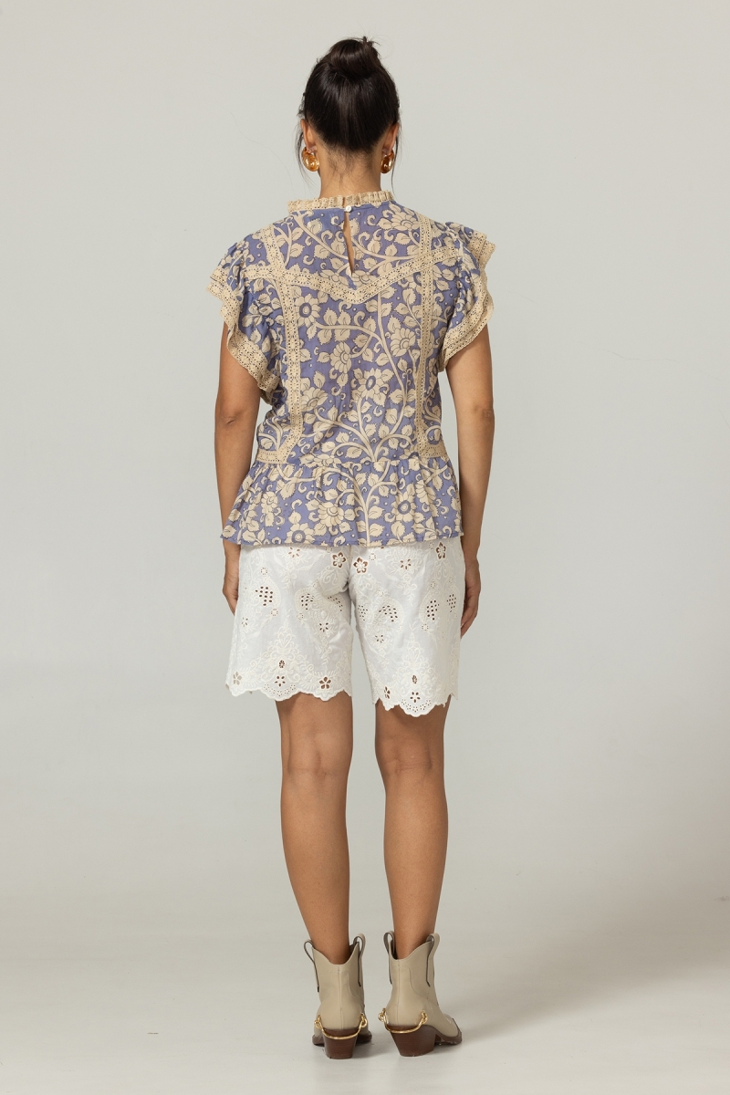 Blusa Kira - Padrões Florais - 100% Voile de Algodão - Miss June Paris - 4