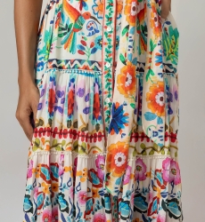 Vestido Largo Neela - - 100% Velo de Algodón con Encaje - Miss June Paris - 5